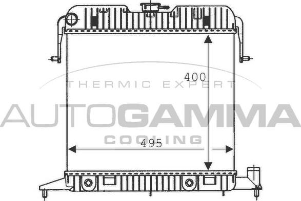 Autogamma 100710 - Радиатор, охлаждение двигателя autospares.lv