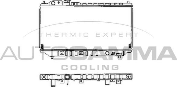 Autogamma 101450 - Радиатор, охлаждение двигателя autospares.lv