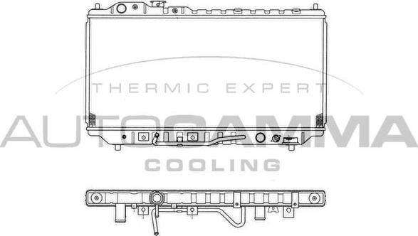 Autogamma 101451 - Радиатор, охлаждение двигателя autospares.lv