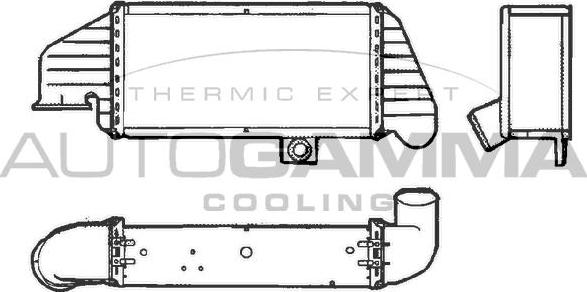 Autogamma 101508 - Интеркулер, теплообменник турбины autospares.lv