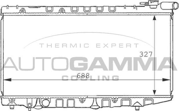 Autogamma 101019 - Радиатор, охлаждение двигателя autospares.lv