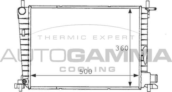 Autogamma 101198 - Радиатор, охлаждение двигателя autospares.lv