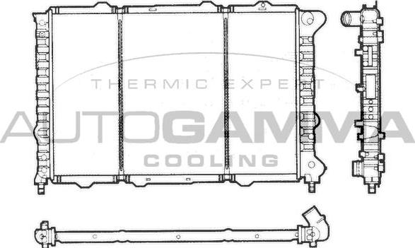 Autogamma 101144 - Радиатор, охлаждение двигателя autospares.lv
