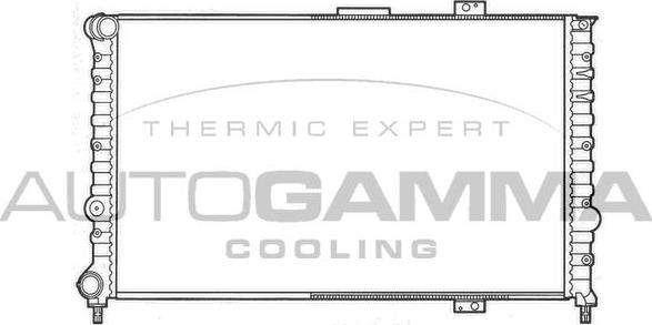 Autogamma 101148 - Радиатор, охлаждение двигателя autospares.lv