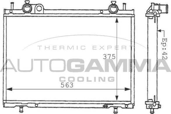 Autogamma 101178 - Радиатор, охлаждение двигателя autospares.lv