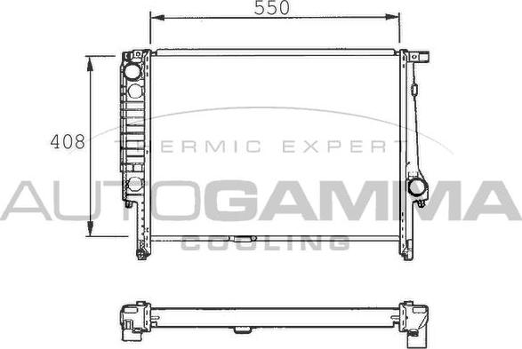 Autogamma 101368 - Радиатор, охлаждение двигателя autospares.lv