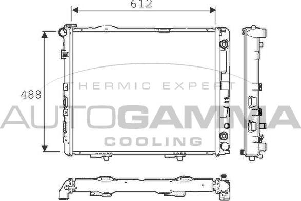 Autogamma 101335 - Радиатор, охлаждение двигателя autospares.lv