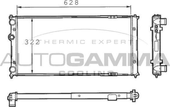 Autogamma 101262 - Радиатор, охлаждение двигателя autospares.lv