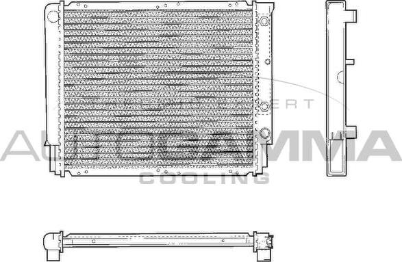 Autogamma 101288 - Радиатор, охлаждение двигателя autospares.lv