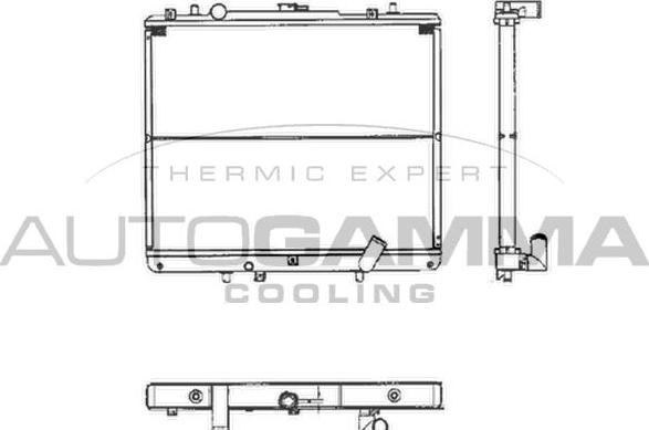 Autogamma 103999 - Радиатор, охлаждение двигателя autospares.lv