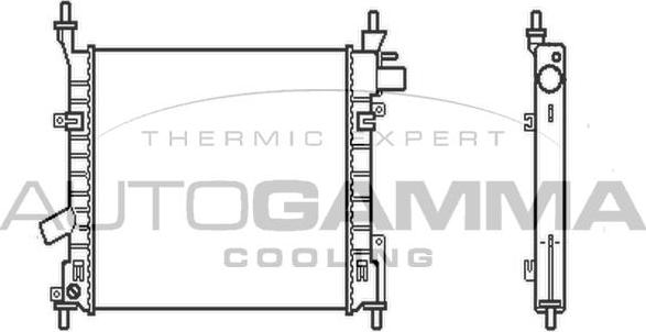 Autogamma 103919 - Радиатор, охлаждение двигателя autospares.lv
