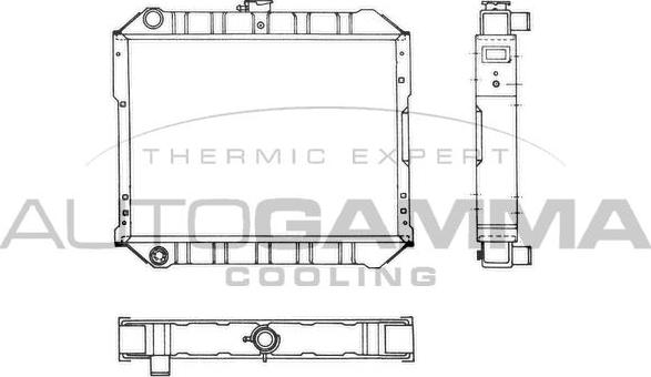 Autogamma 103980 - Радиатор, охлаждение двигателя autospares.lv