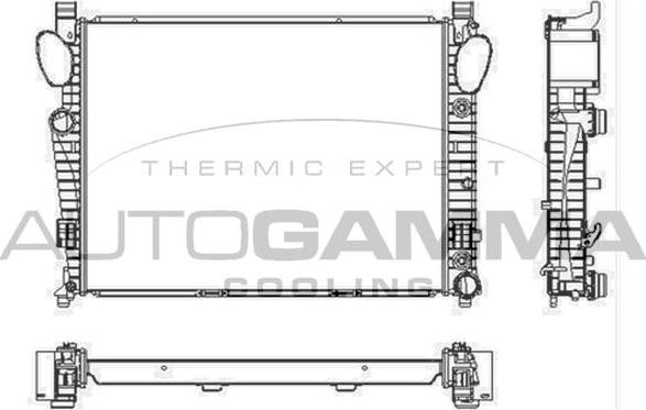 Autogamma 103461 - Радиатор, охлаждение двигателя autospares.lv