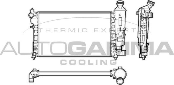 Autogamma 103548 - Радиатор, охлаждение двигателя autospares.lv