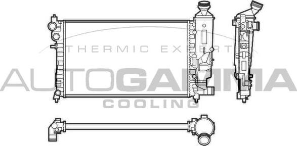 Autogamma 103547 - Радиатор, охлаждение двигателя autospares.lv