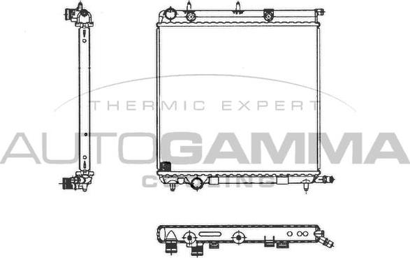 Autogamma 103569 - Радиатор, охлаждение двигателя autospares.lv