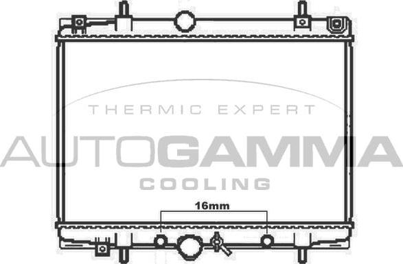 Autogamma 103572 - Радиатор, охлаждение двигателя autospares.lv