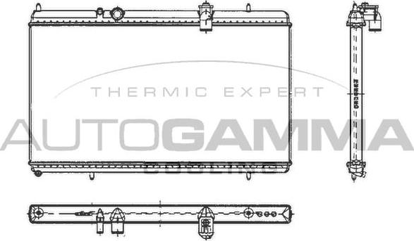 Autogamma 103642 - Радиатор, охлаждение двигателя autospares.lv