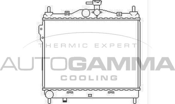 Autogamma 103669 - Радиатор, охлаждение двигателя autospares.lv