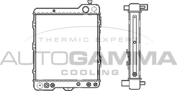 Autogamma 103026 - Радиатор, охлаждение двигателя autospares.lv