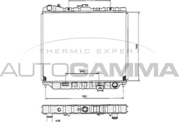 Autogamma 103360 - Радиатор, охлаждение двигателя autospares.lv