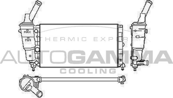 Autogamma 103750 - Радиатор, охлаждение двигателя autospares.lv