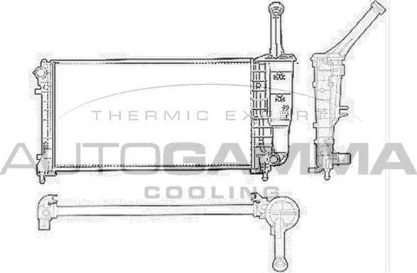 Autogamma 103758 - Радиатор, охлаждение двигателя autospares.lv