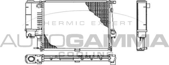 Autogamma 102574 - Радиатор, охлаждение двигателя autospares.lv