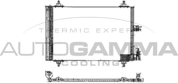 Autogamma 102627 - Конденсатор кондиционера autospares.lv