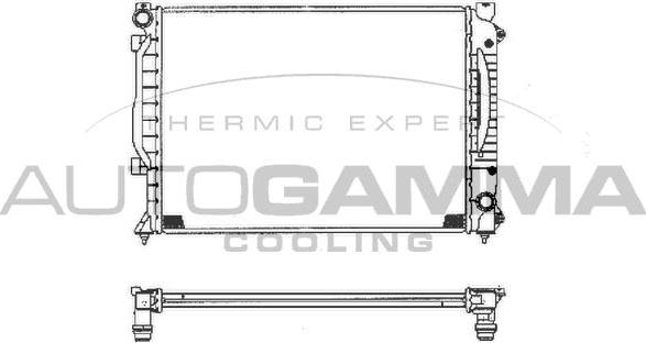 Autogamma 102028 - Радиатор, охлаждение двигателя autospares.lv