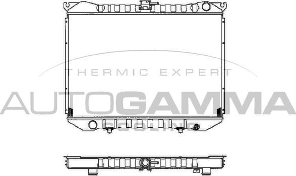 Autogamma 102185 - Радиатор, охлаждение двигателя autospares.lv