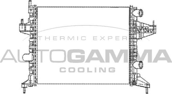 Autogamma 102847 - Радиатор, охлаждение двигателя autospares.lv