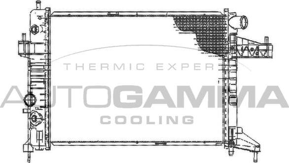 Autogamma 102850 - Радиатор, охлаждение двигателя autospares.lv