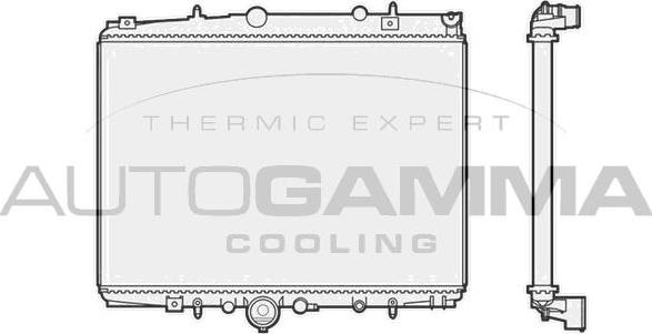 Autogamma 102858 - Радиатор, охлаждение двигателя autospares.lv