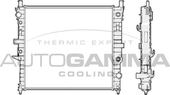 Autogamma 102882 - Радиатор, охлаждение двигателя autospares.lv