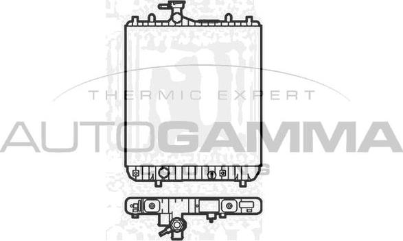 Autogamma 102870 - Радиатор, охлаждение двигателя autospares.lv