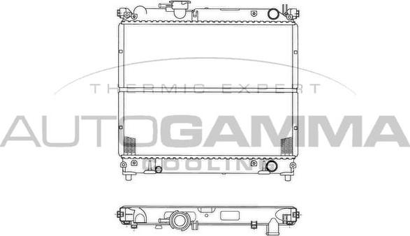 Autogamma 102341 - Радиатор, охлаждение двигателя autospares.lv