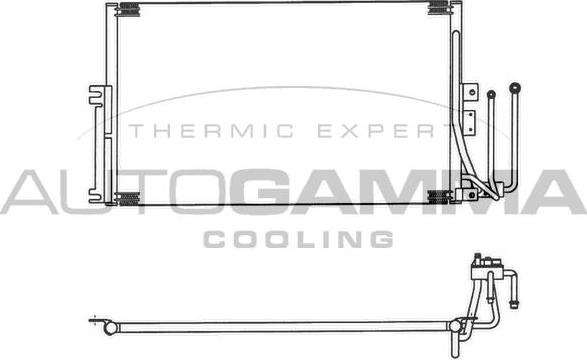 Autogamma 102744 - Конденсатор кондиционера autospares.lv