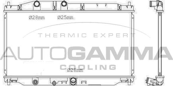 Autogamma 107544 - Радиатор, охлаждение двигателя autospares.lv