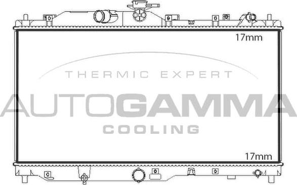 Autogamma 107842 - Радиатор, охлаждение двигателя autospares.lv