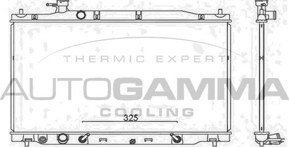 Autogamma 107809 - Радиатор, охлаждение двигателя autospares.lv