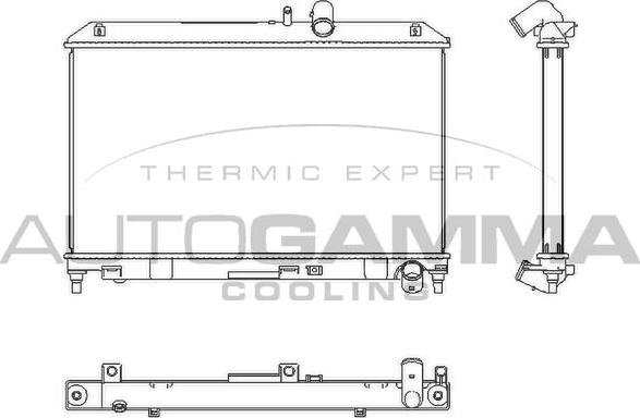 Autogamma 107348 - Радиатор, охлаждение двигателя autospares.lv