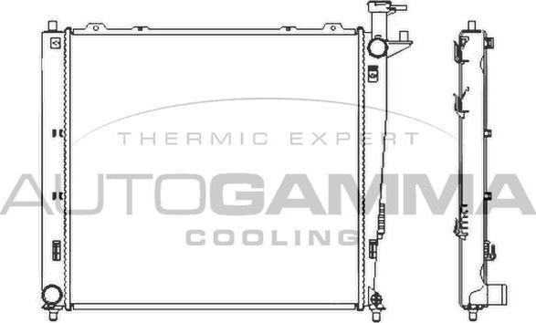 Autogamma 107383 - Радиатор, охлаждение двигателя autospares.lv