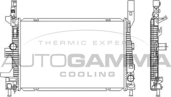 Autogamma 110022 - Радиатор, охлаждение двигателя autospares.lv