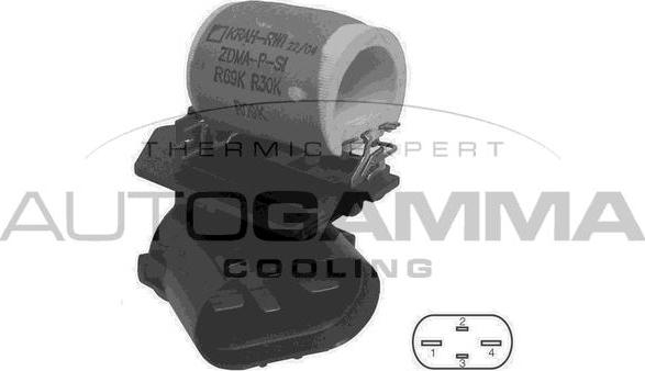 Autogamma GA15671 - Дополнительный резистор, электромотор - вентилятор радиатора autospares.lv