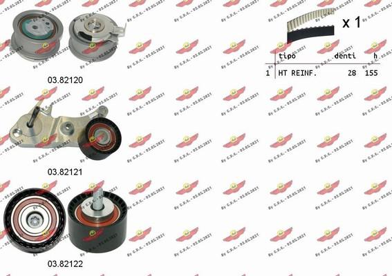 Autokit 04.5481 - Комплект зубчатого ремня ГРМ autospares.lv