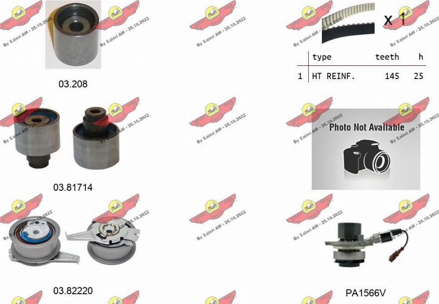 Autokit 04.5479PA2 - Водяной насос + комплект зубчатого ремня ГРМ autospares.lv