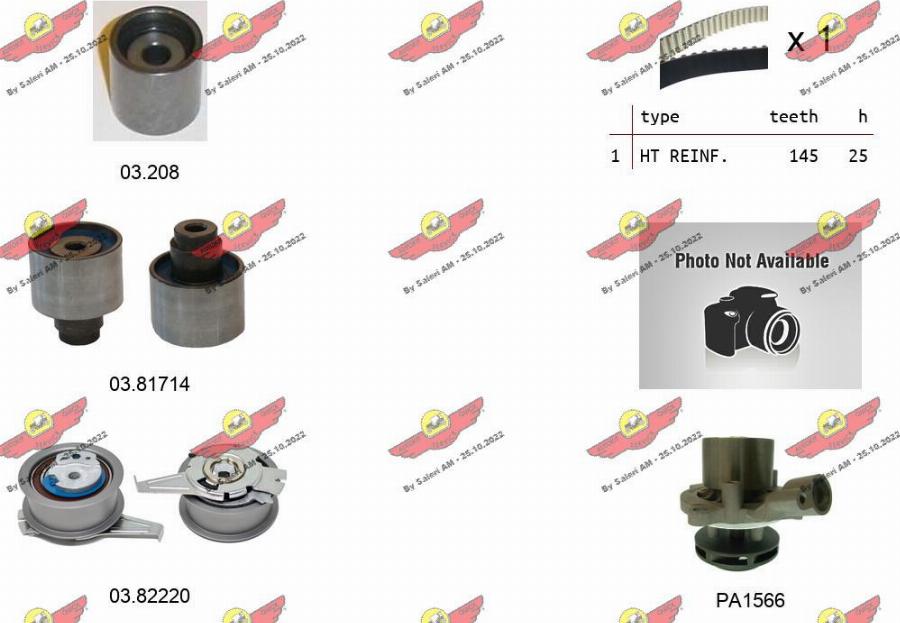 Autokit 04.5479PA - Водяной насос + комплект зубчатого ремня ГРМ autospares.lv