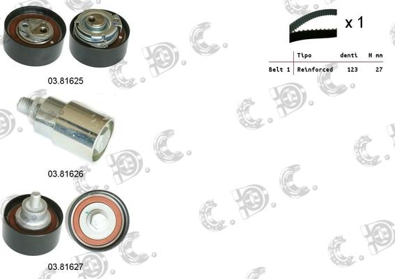 Autokit 04.5470 - Комплект зубчатого ремня ГРМ autospares.lv