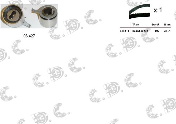 Autokit 04.5093 - Комплект зубчатого ремня ГРМ autospares.lv